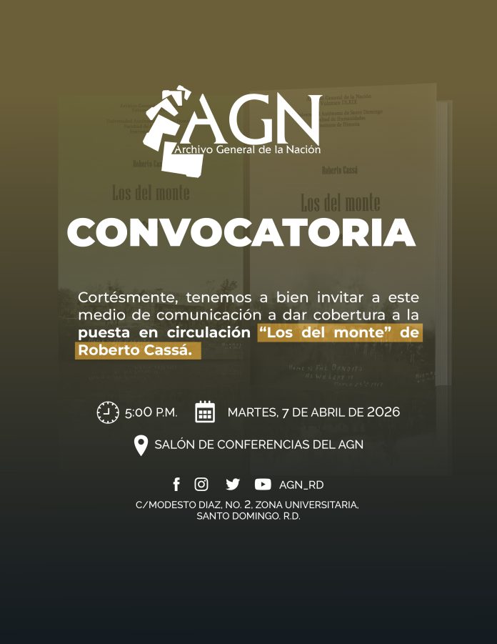 AGN y UASD presentarán la obra “Los del monte” del historiador Roberto Cassá