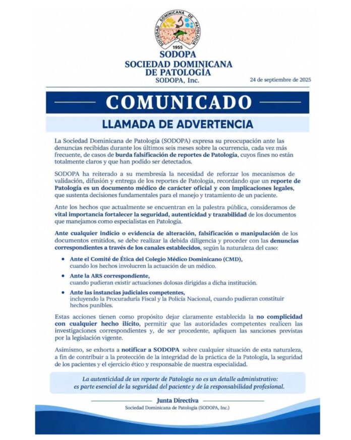 WhatsApp Image 2026-09-26 at 12.44.06 PM SODOPA denuncia falsificación de "reportes de patología"